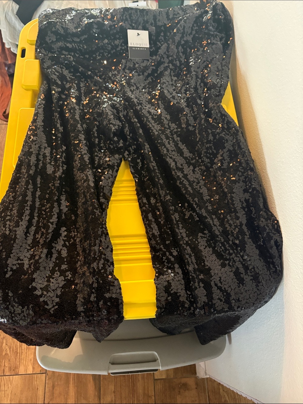 Eloquii Black Sequin Flare Skirt for Girls